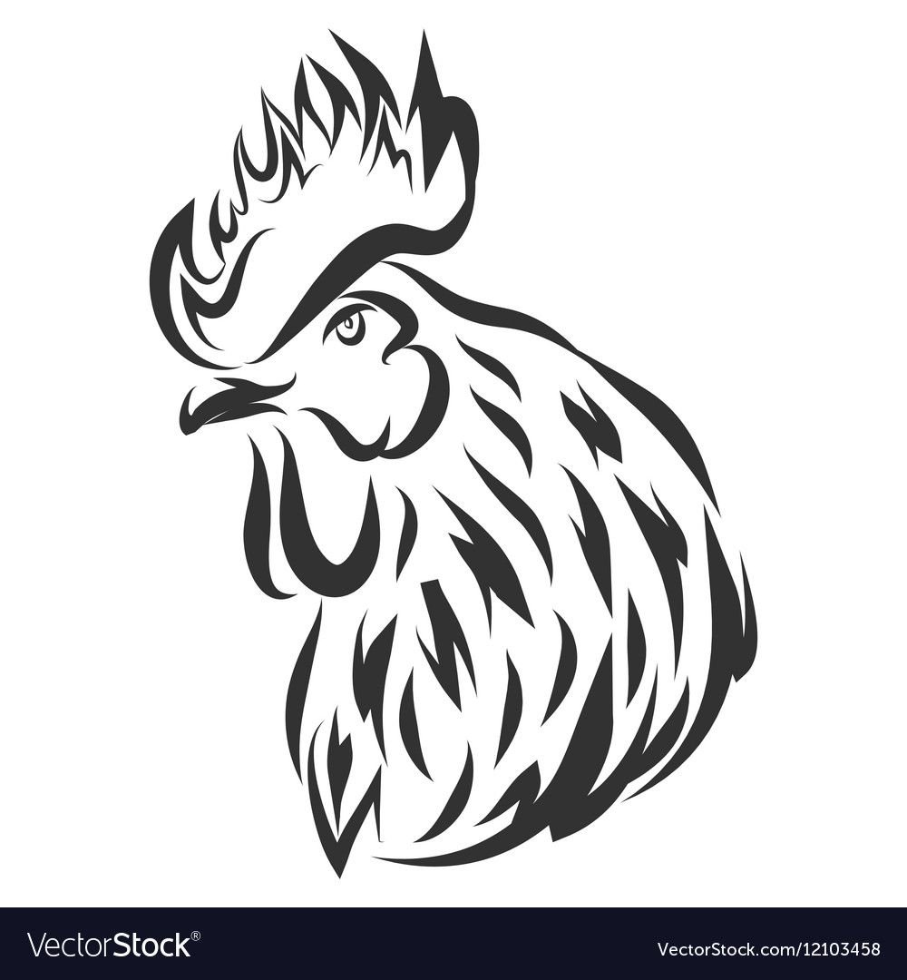 Петушок силуэт