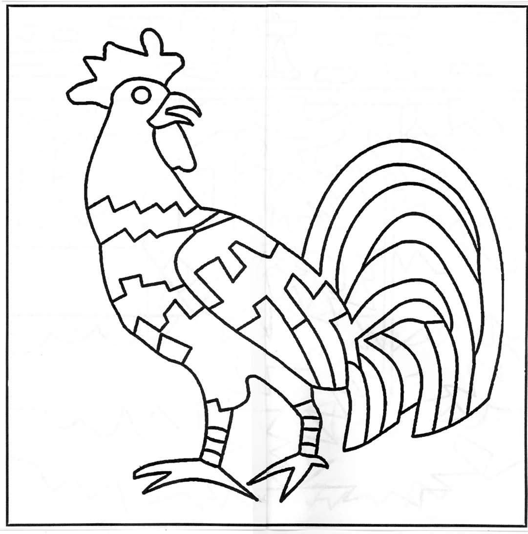 Золотой петушок трафарет