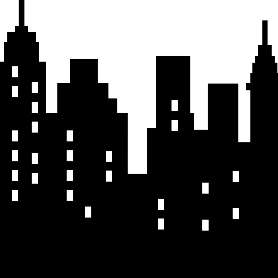 Трафарет ночного города