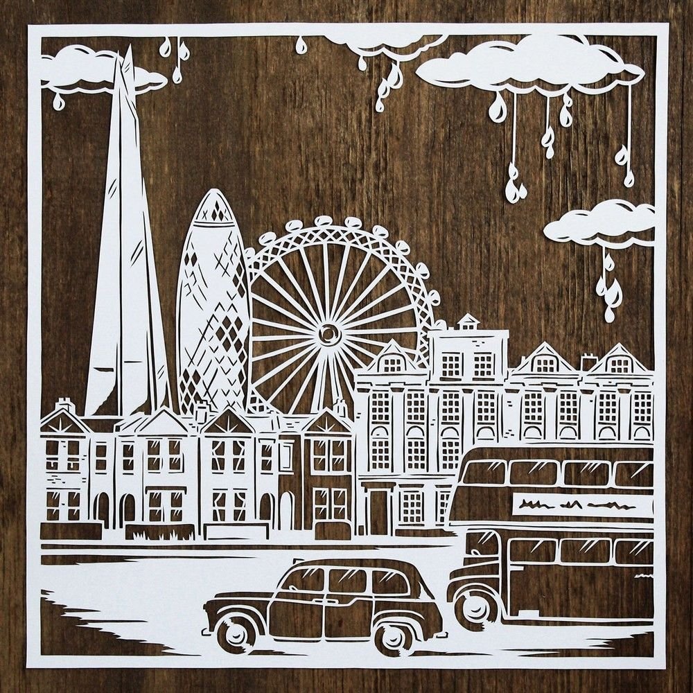 Вырезки на окна домики