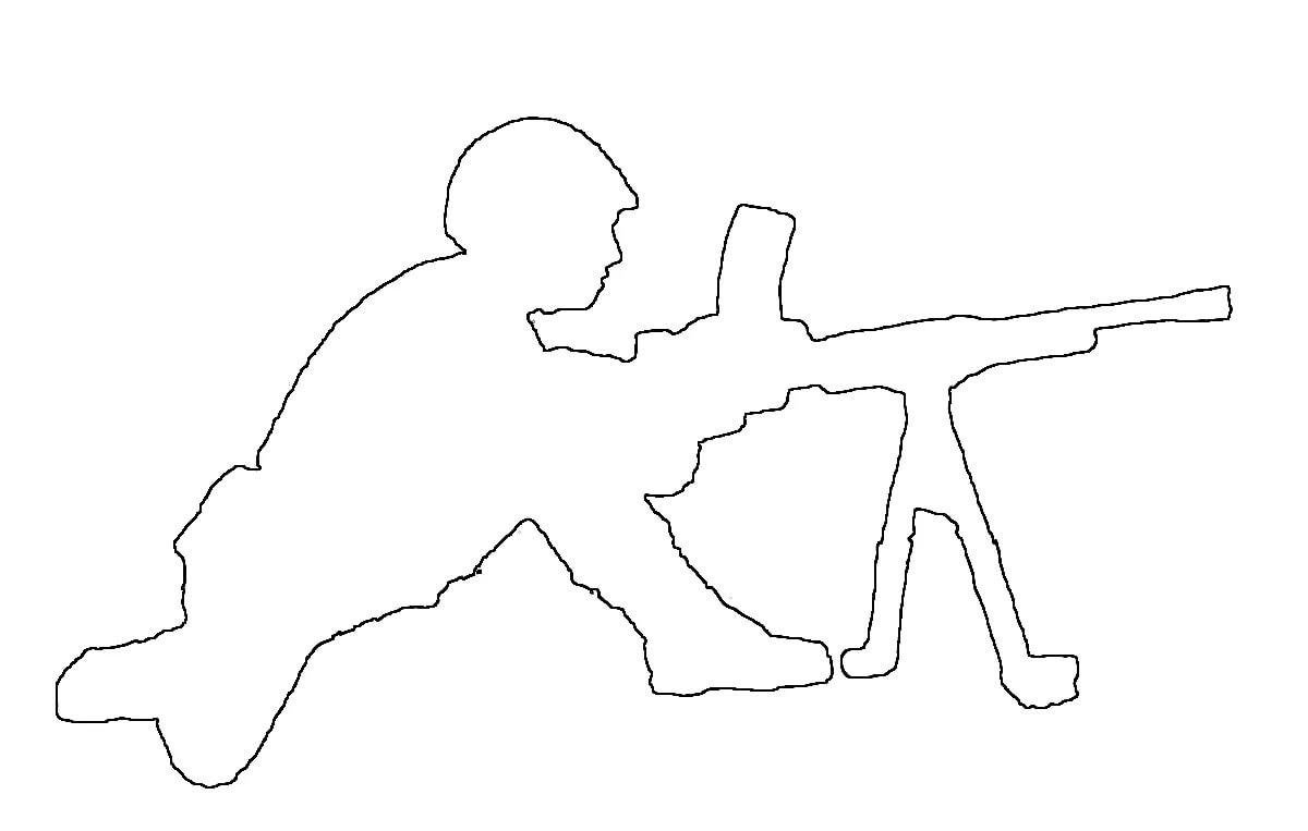 Монстера трафарет