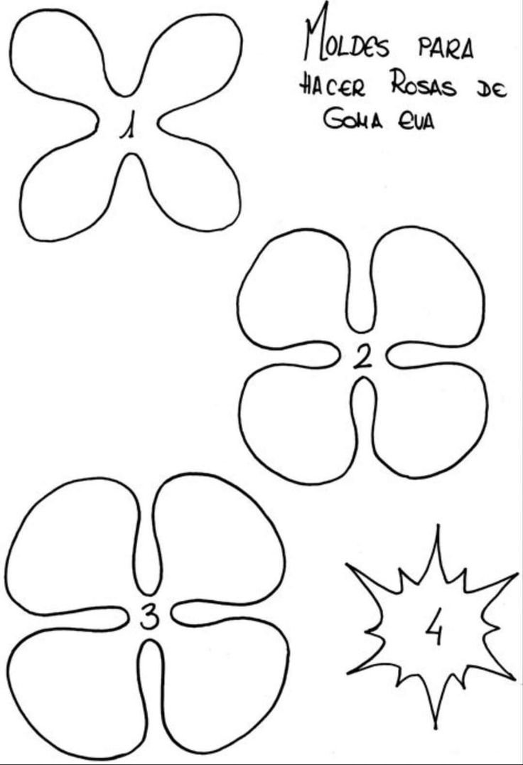 Шаблоны цветов из фоамирана