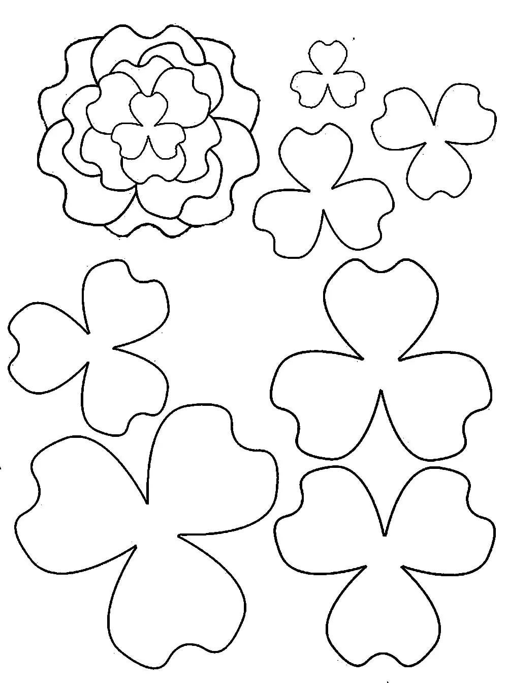 Шаблоны цветов для вырезания