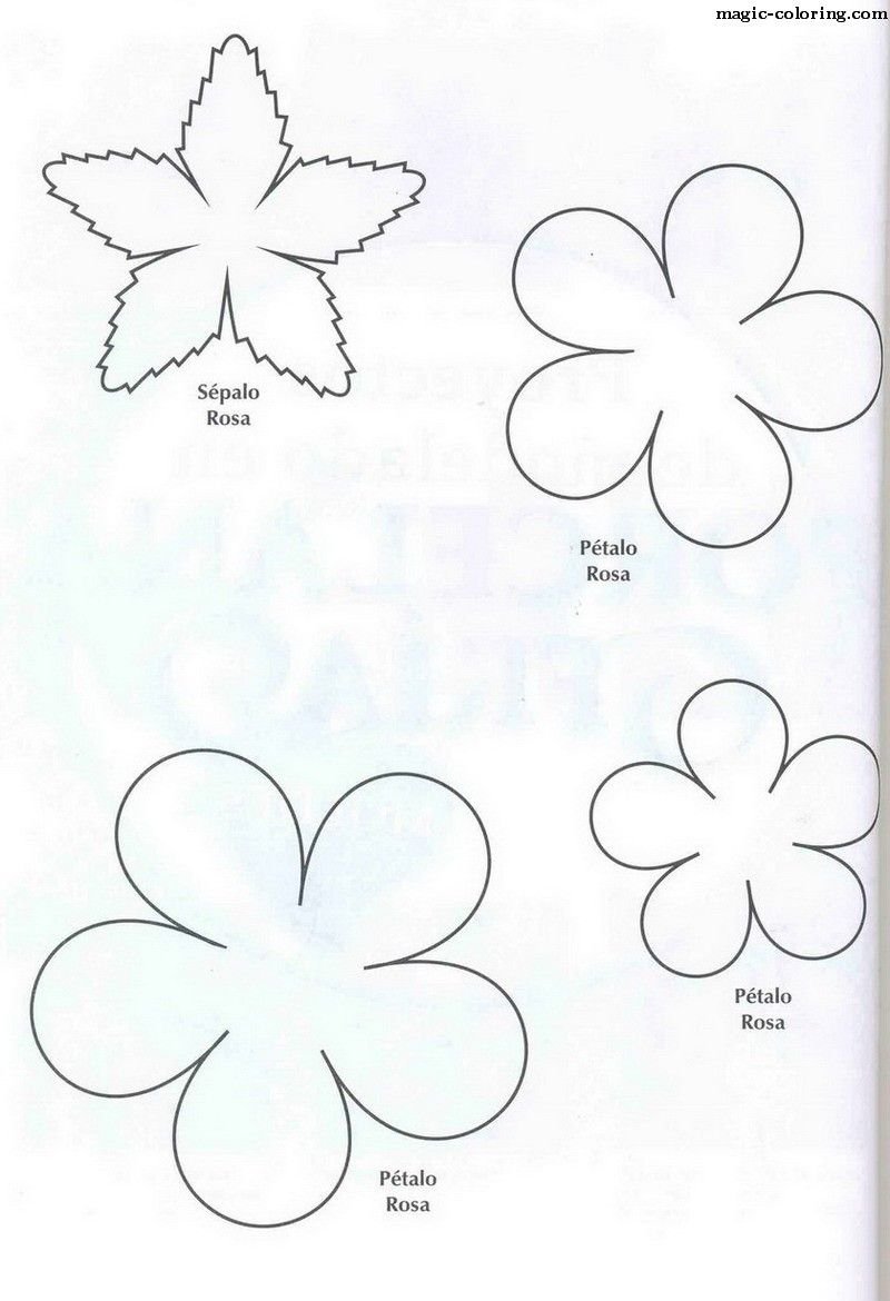 Цветочки из фоамирана шаблоны