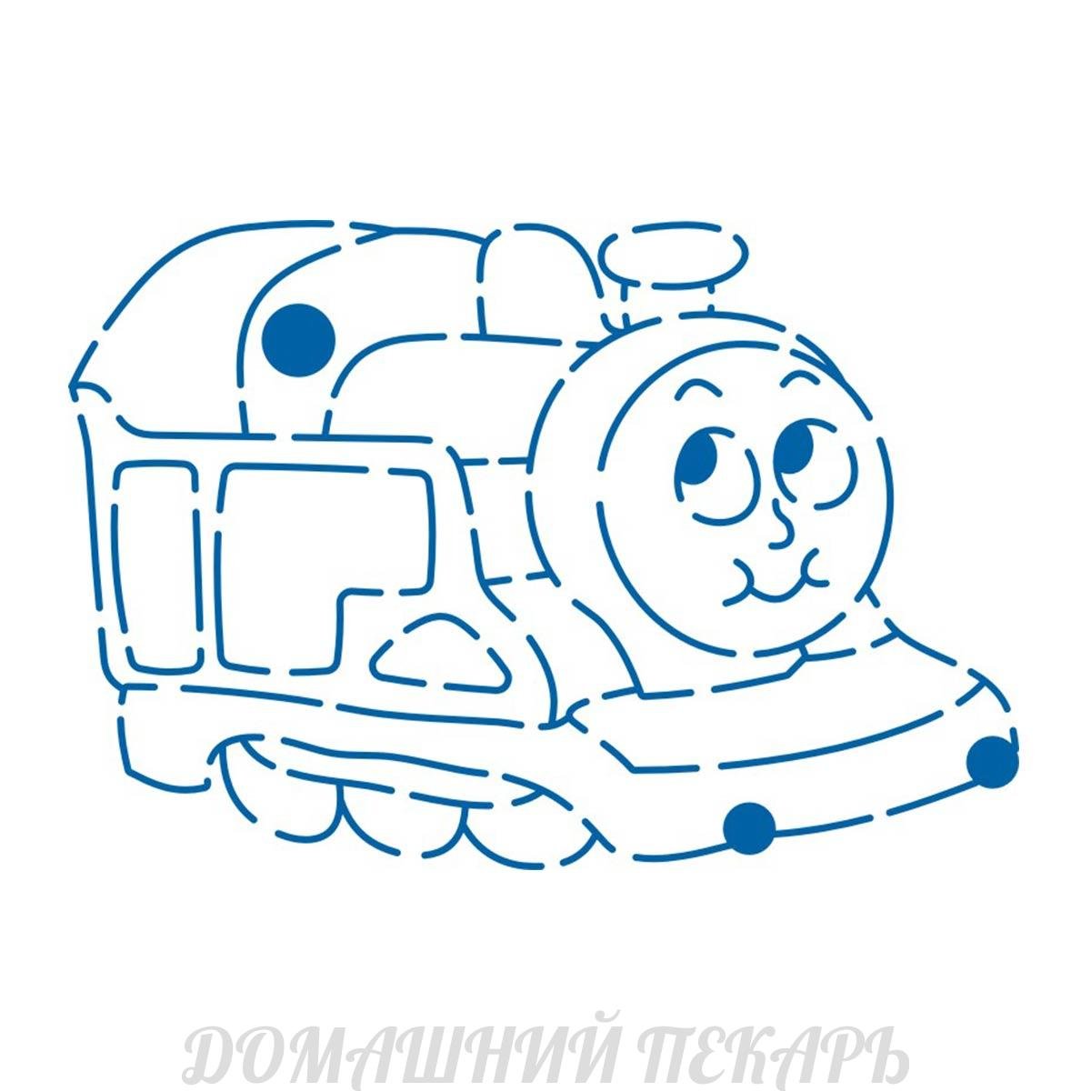 Поезд трафарет для детей