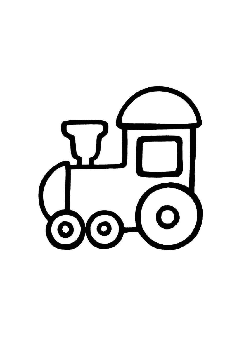 Паровоз трафарет