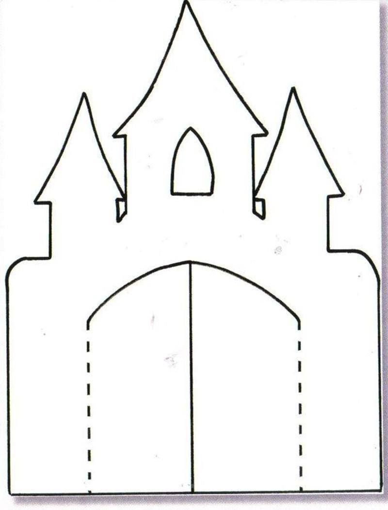 Замок раскраска для детей