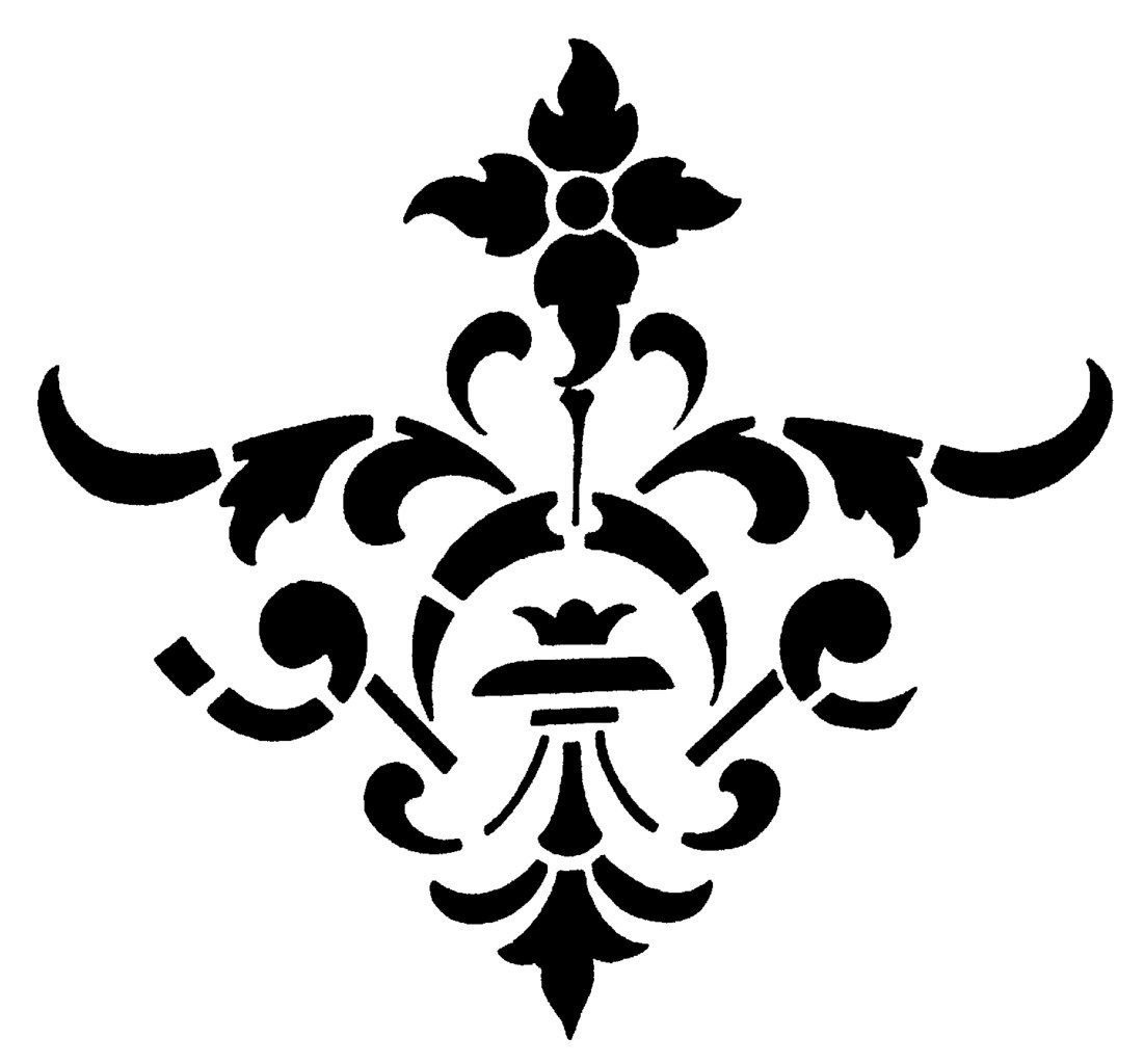 Викторианский узор трафарет