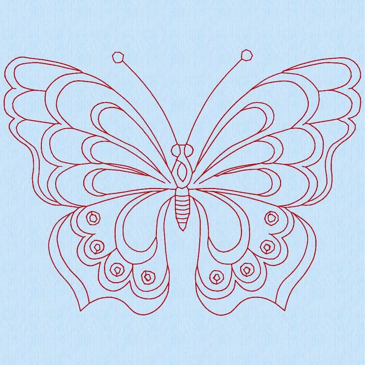 Трафарет бабочки для вышивания