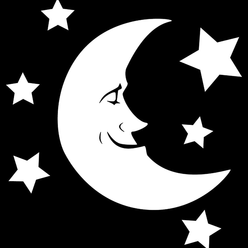 Вытынанка месяц новогодний