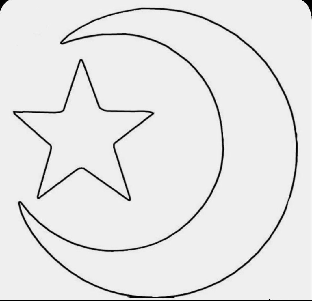 Трафарет Луны из фетра