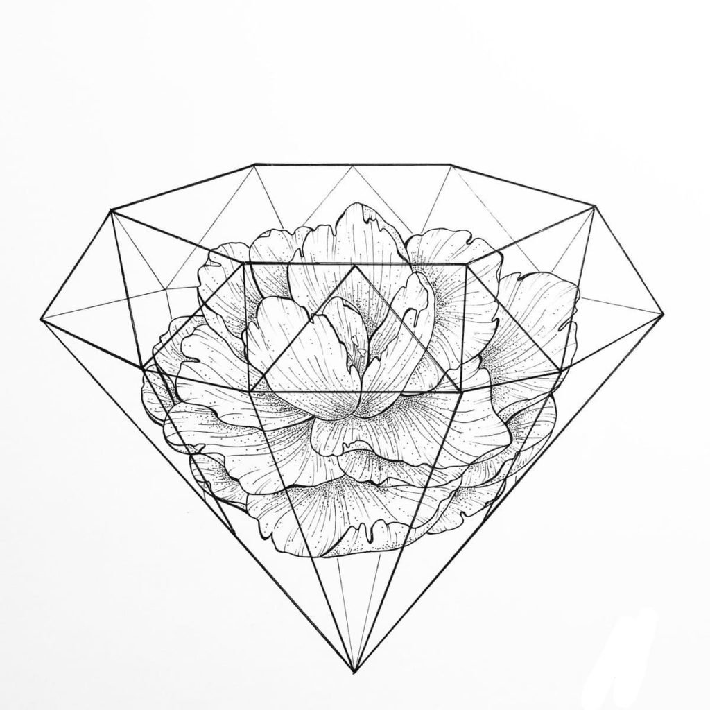 Геометрические тату эскизы