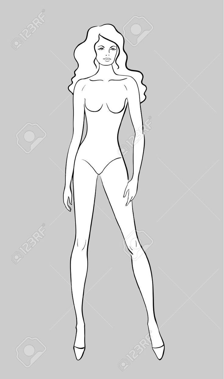 Очертания фигуры девушки