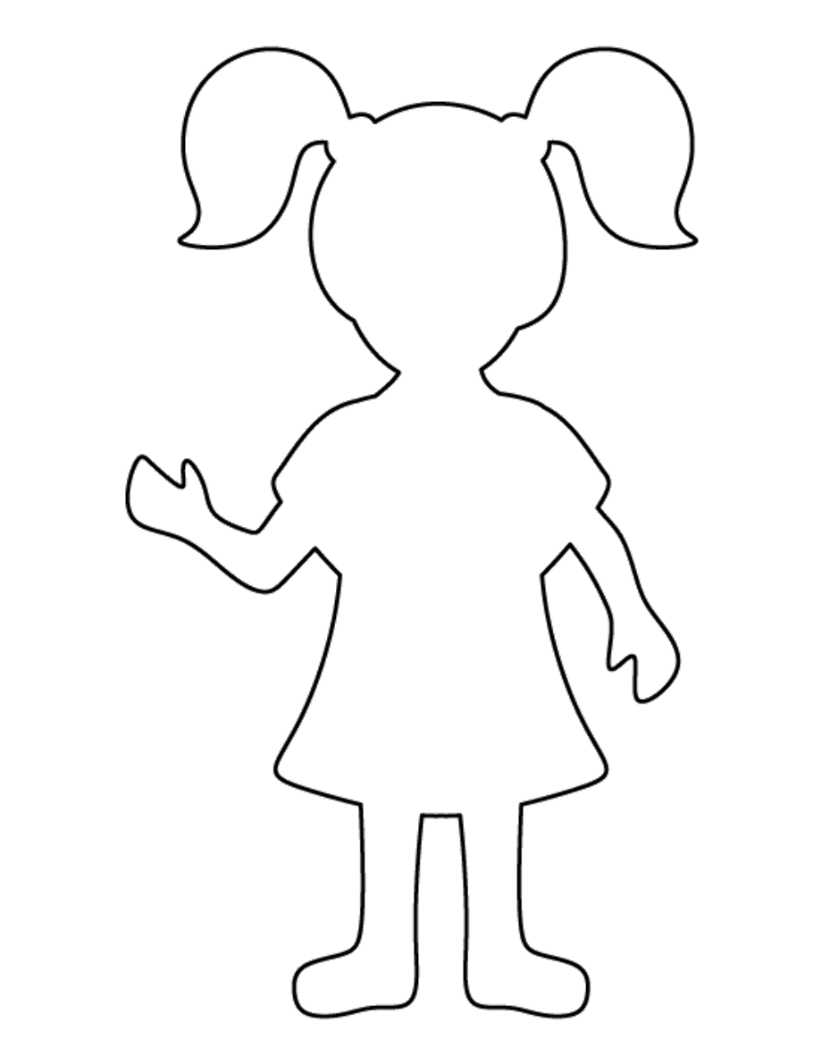 Силуэт человека для детей