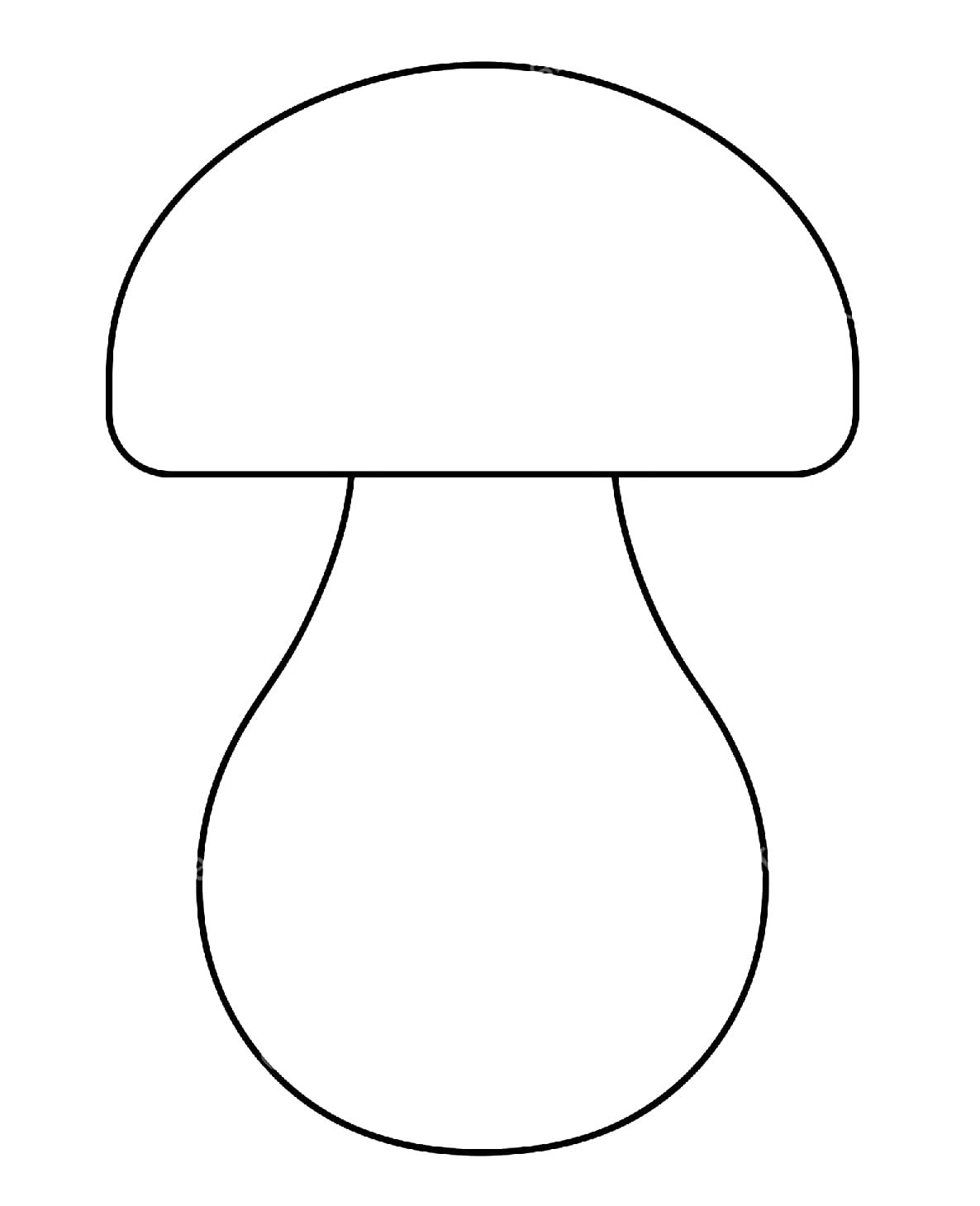 Трафарет гриба для аппликации