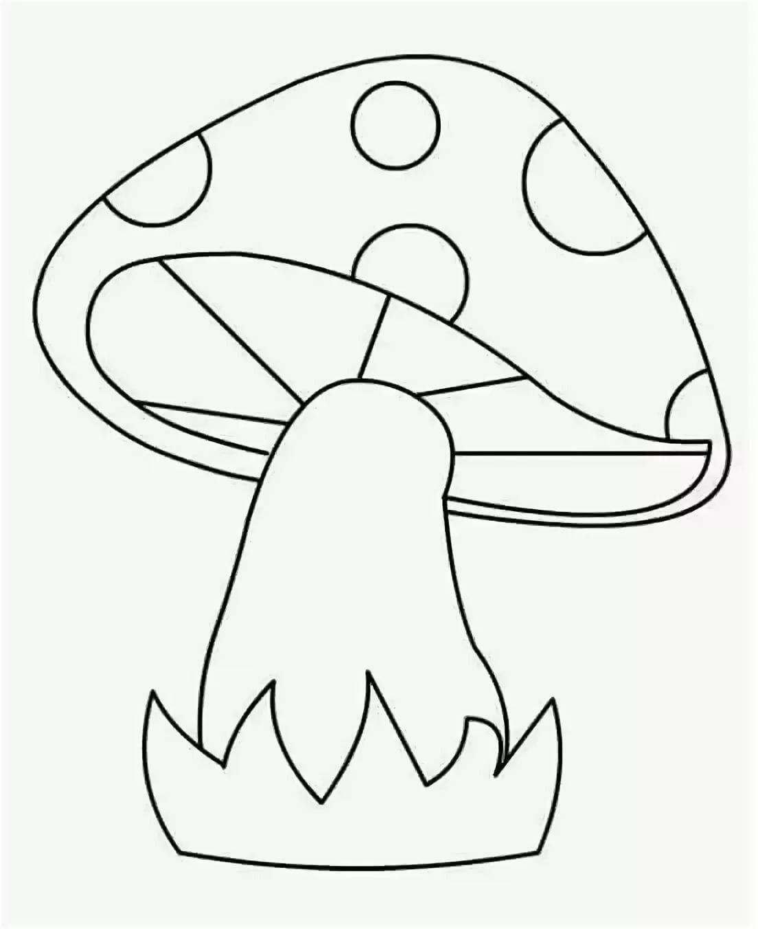 Грибы маленькие раскраска для детей