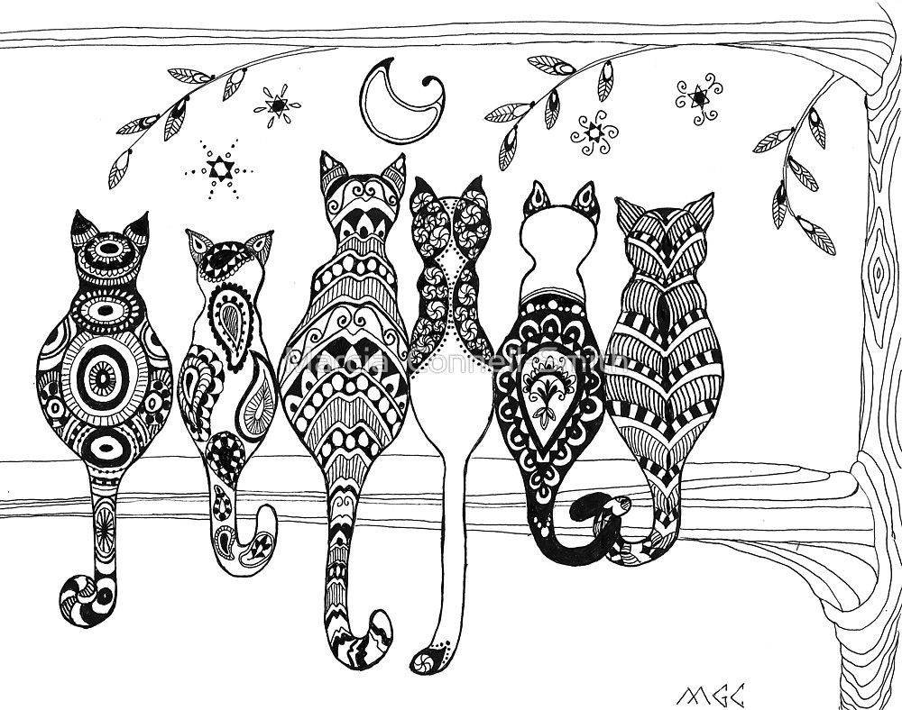 Зентангл кошка