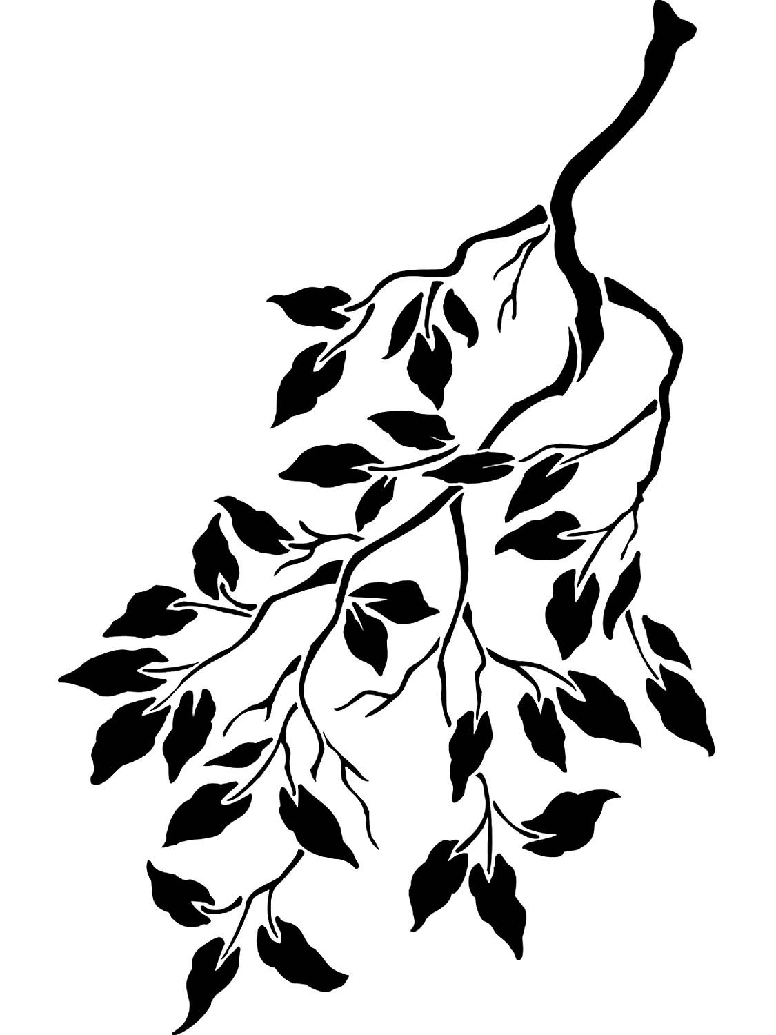 Трафареты веточки