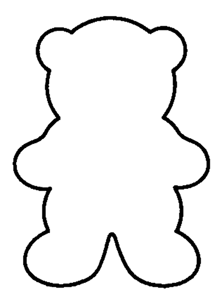 Мишка трафарет для вырезания