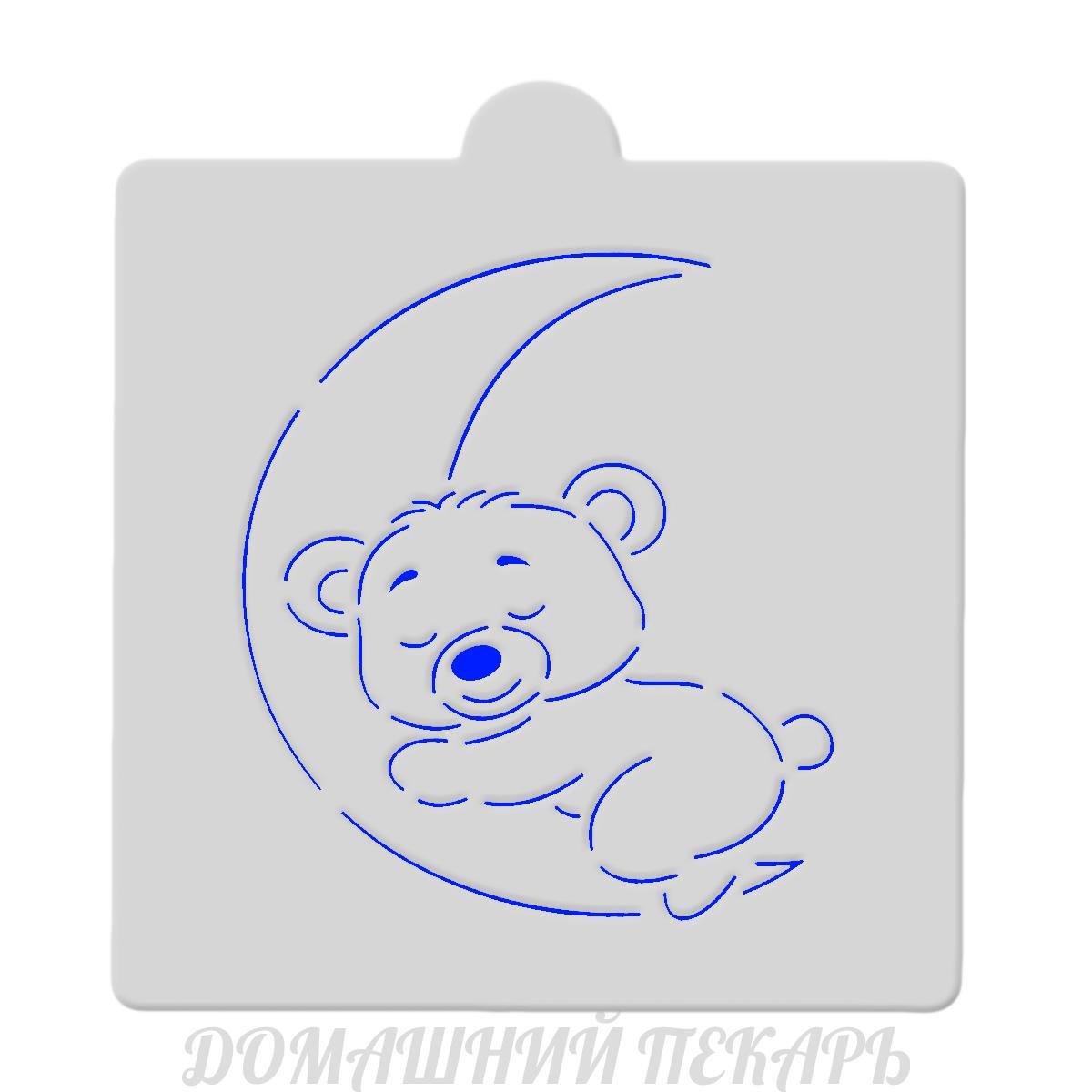 Трафарет мишки для торта