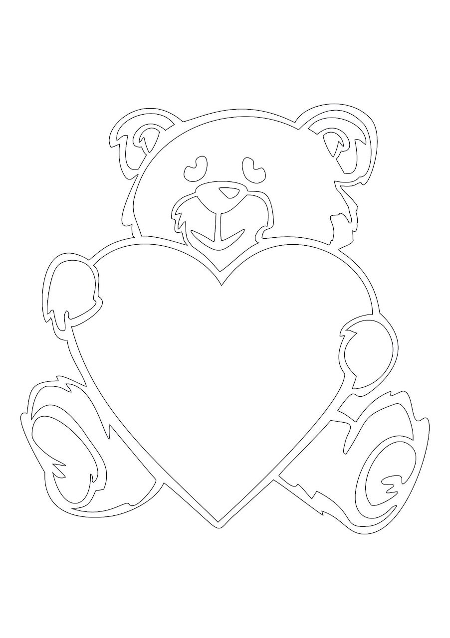 Мишка трафарет