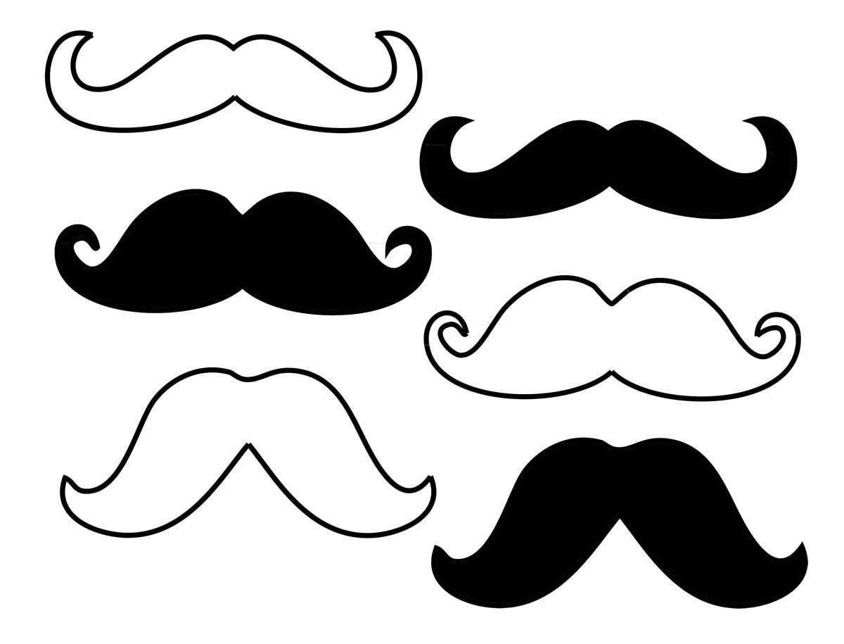 Трафареты усов для фотосессии