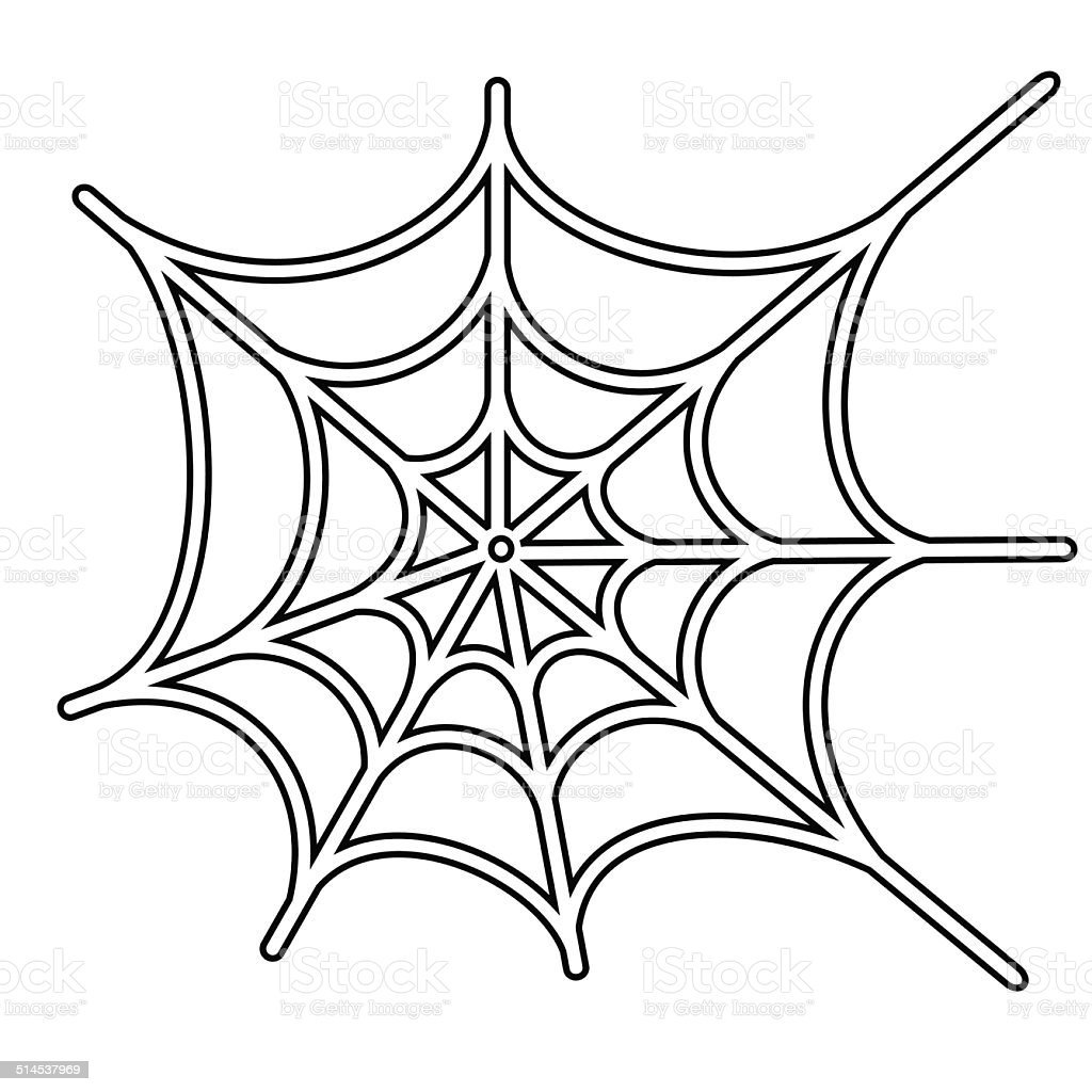 Рисунок паутина с жирными контурами