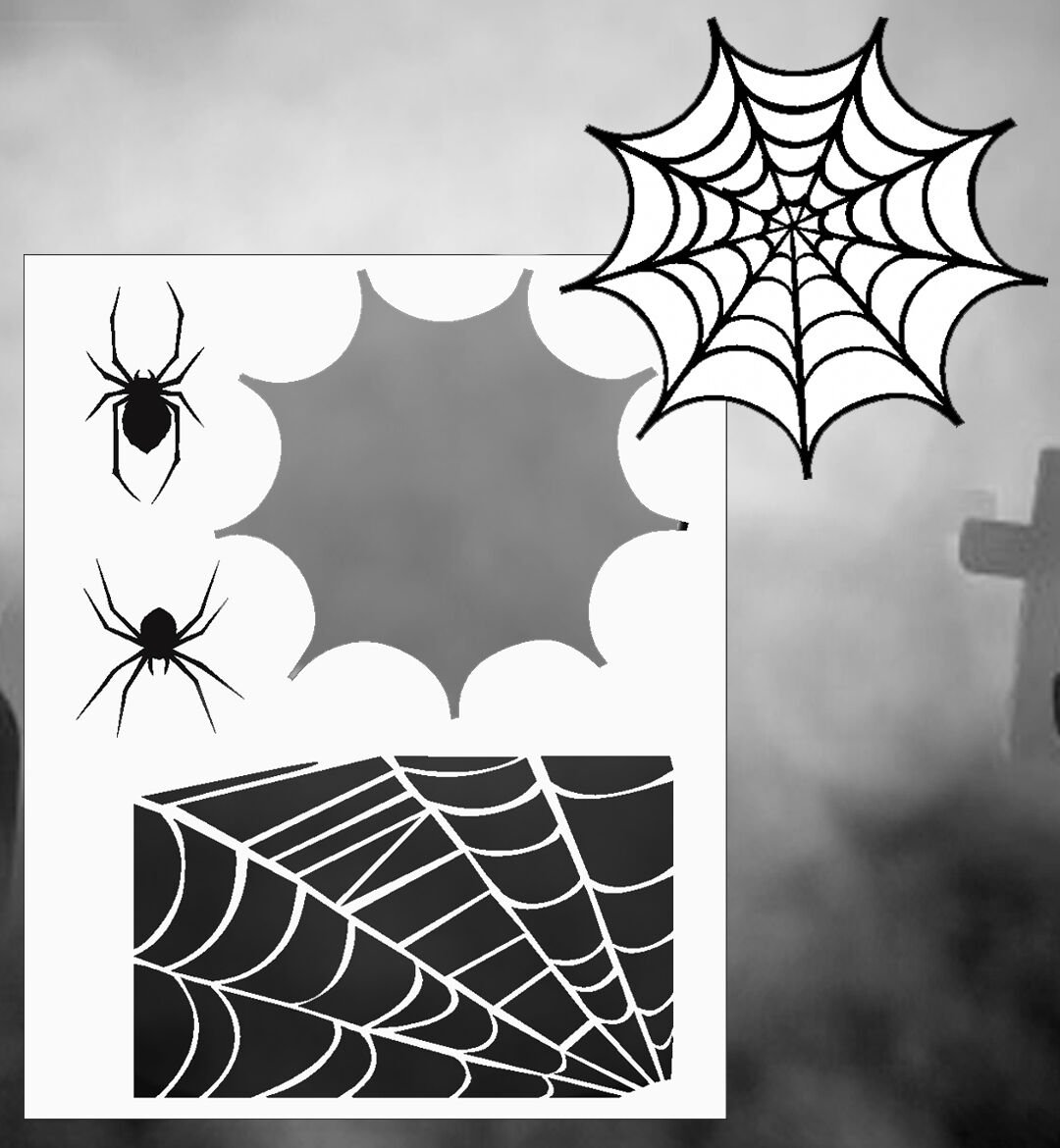 Паутина трафарет