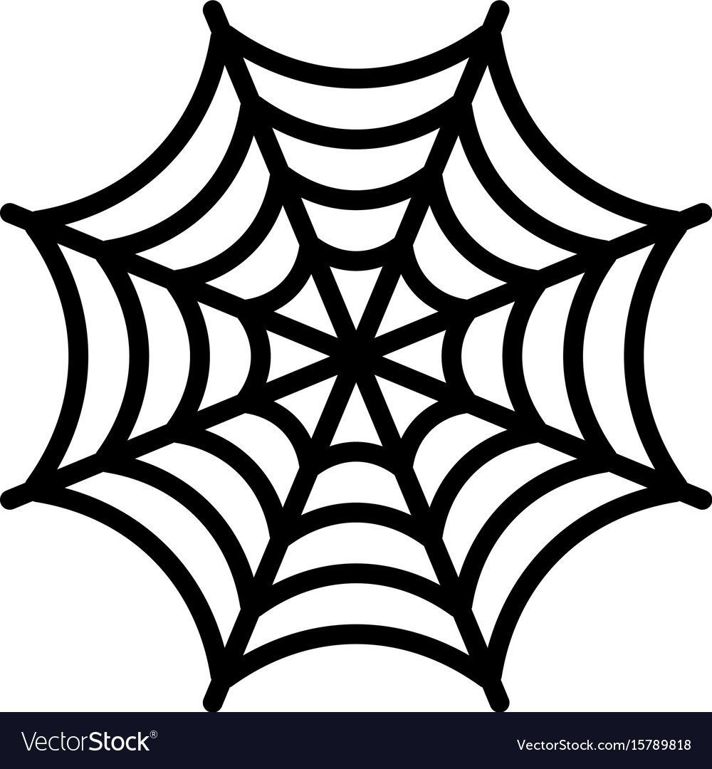 Черная паутина на белом фоне