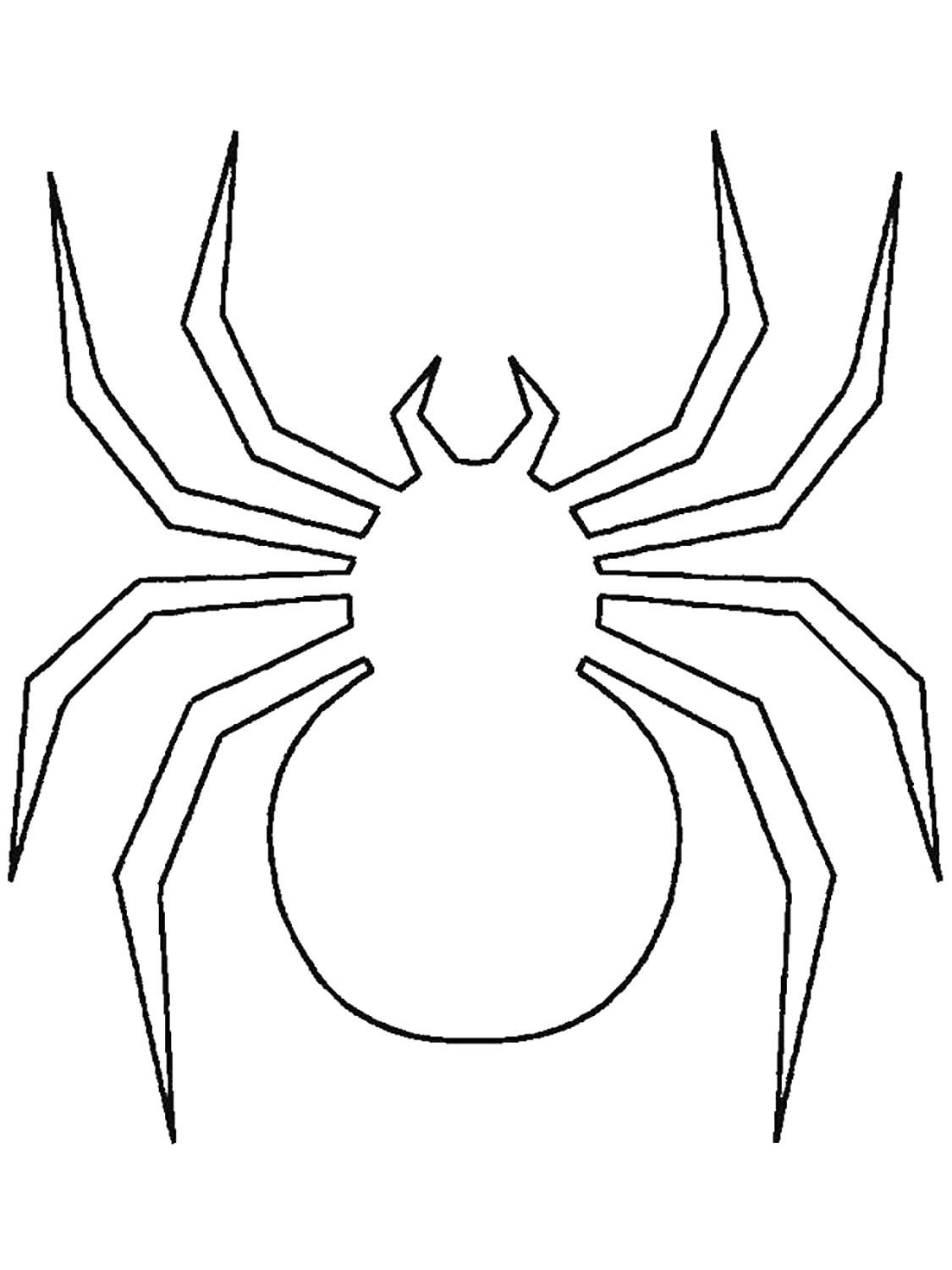 Трафарет паука для вырезания