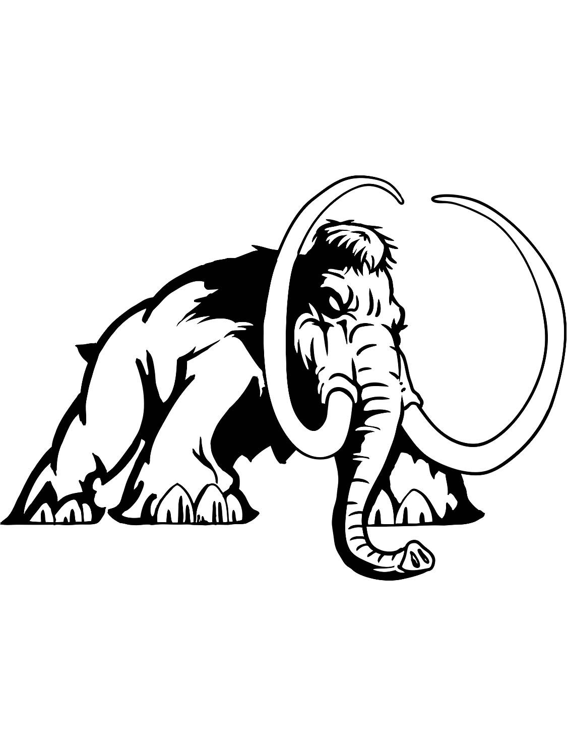 Мамонт трафарет