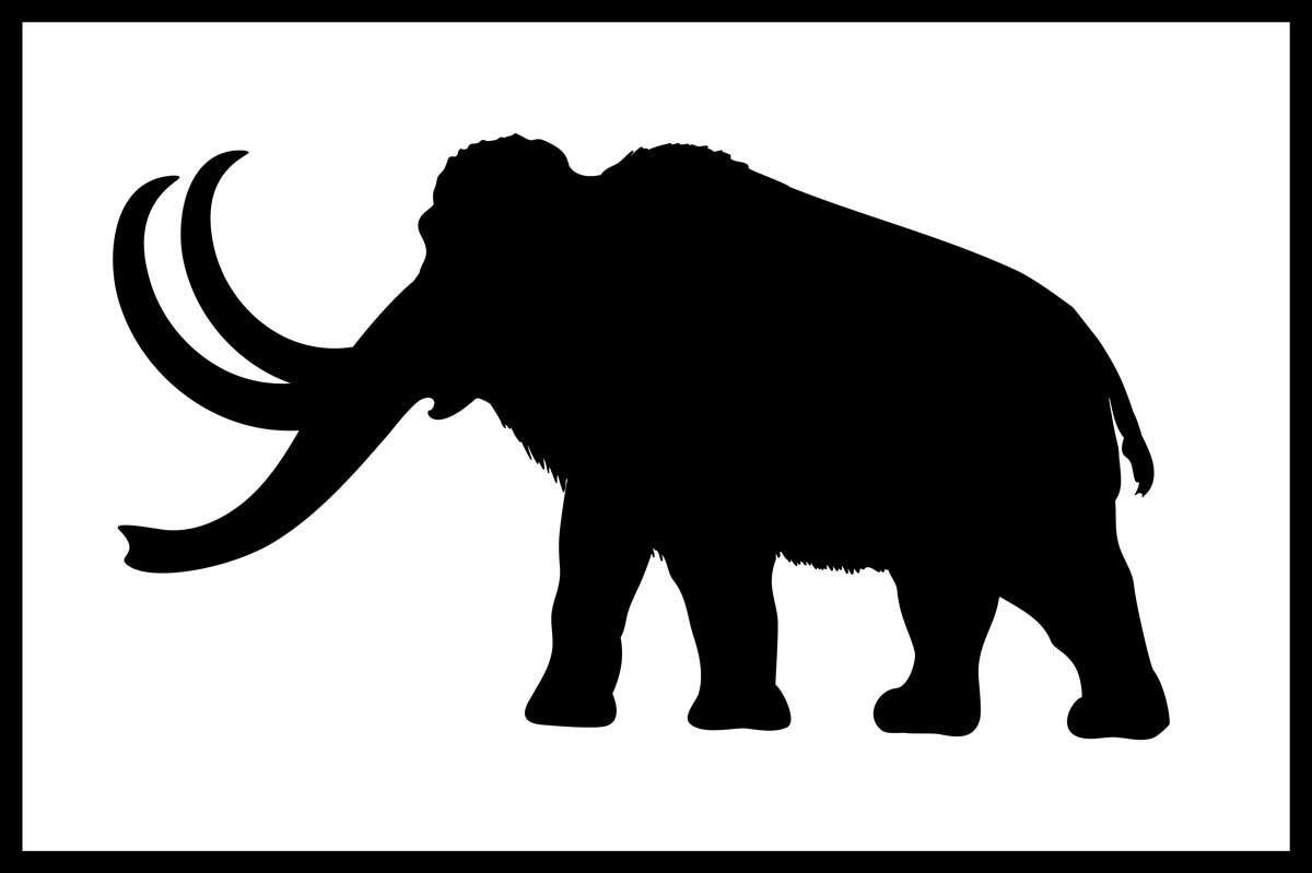 Мамонт трафарет