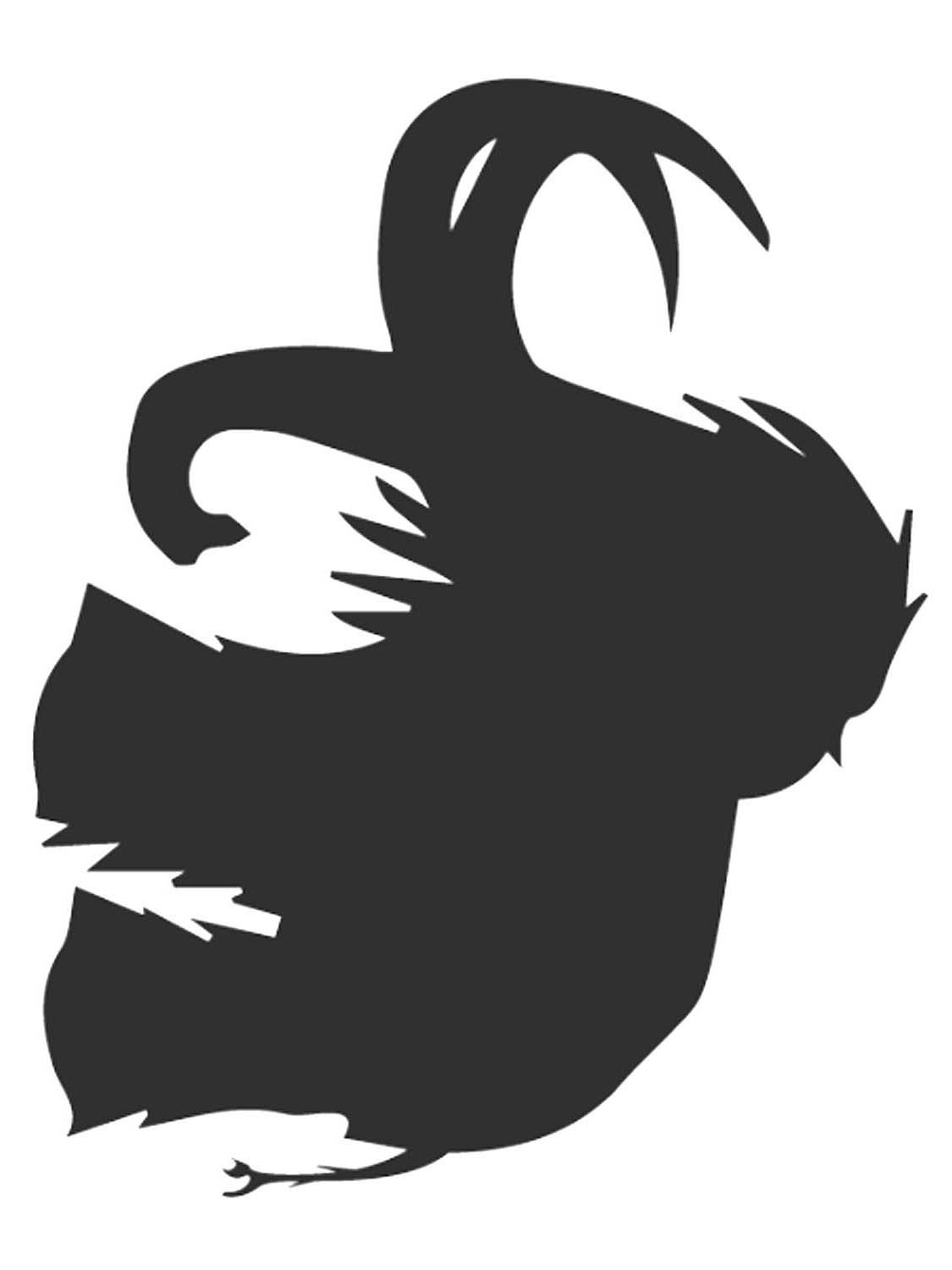 Мамонт силуэт морда