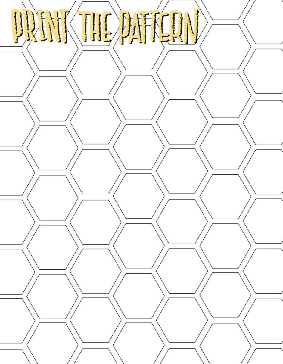 Трафарет пчелиных сот