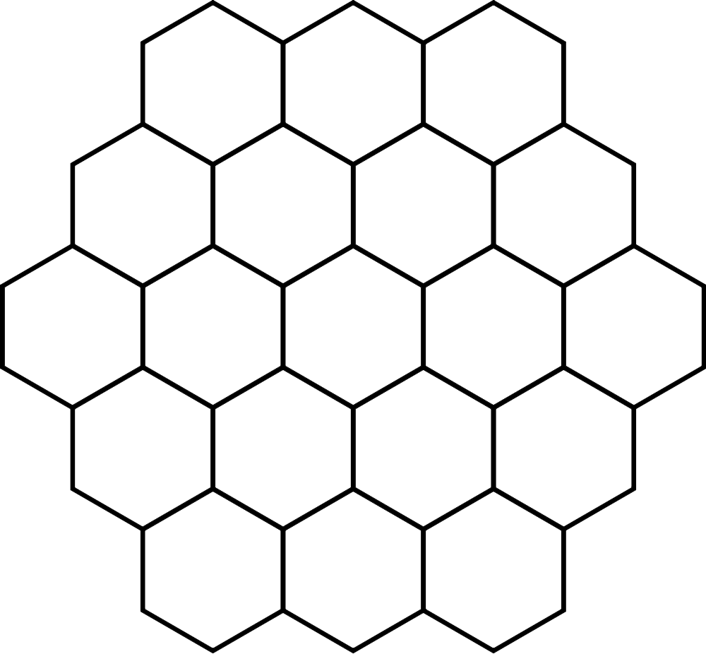 Правильный шестиугольник Гексагон трафарет