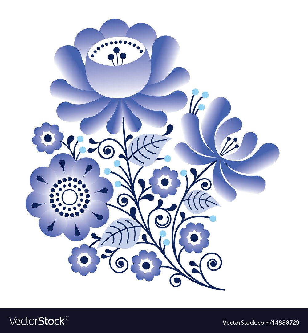 Балалайка в стиле Гжель