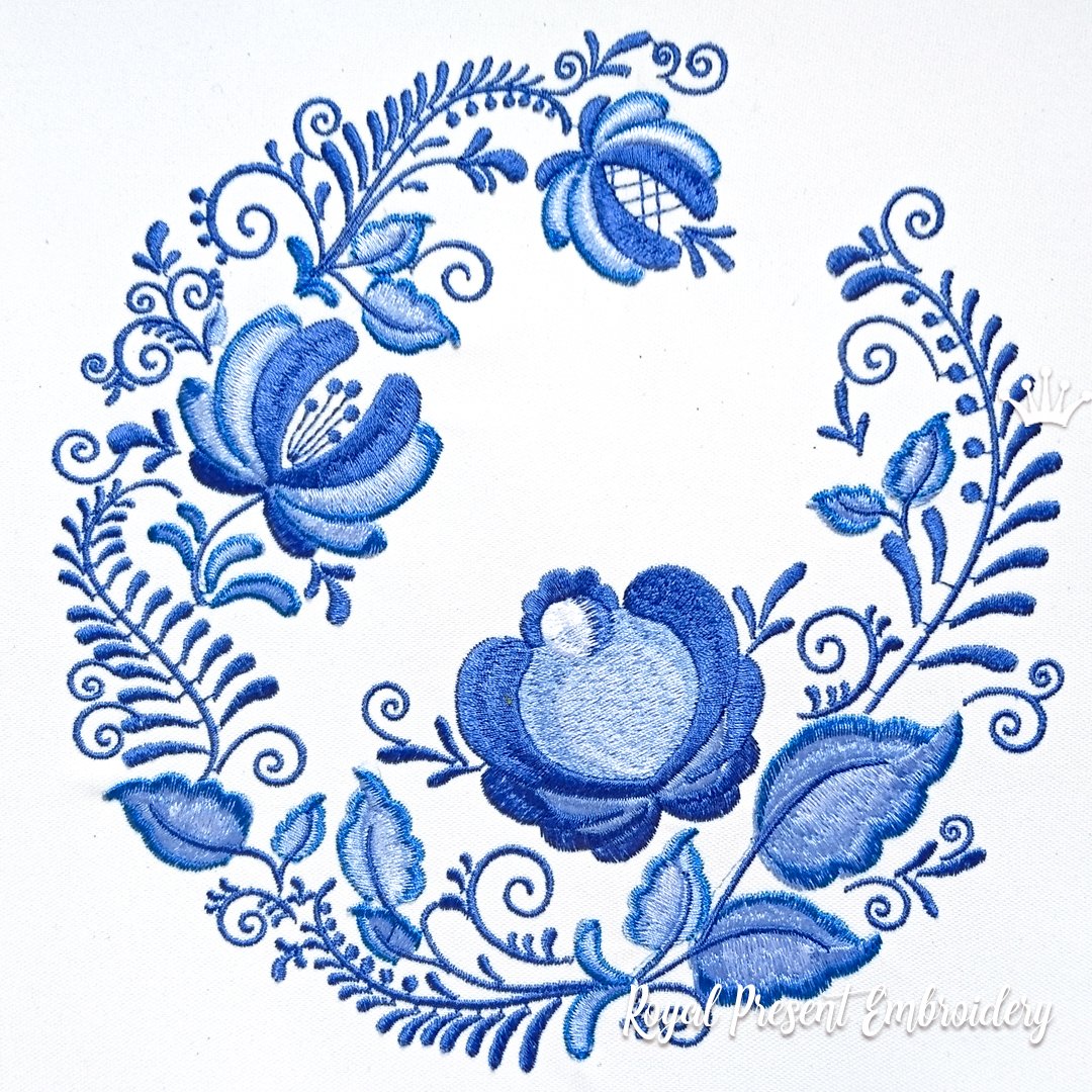 Вышивка Гжель