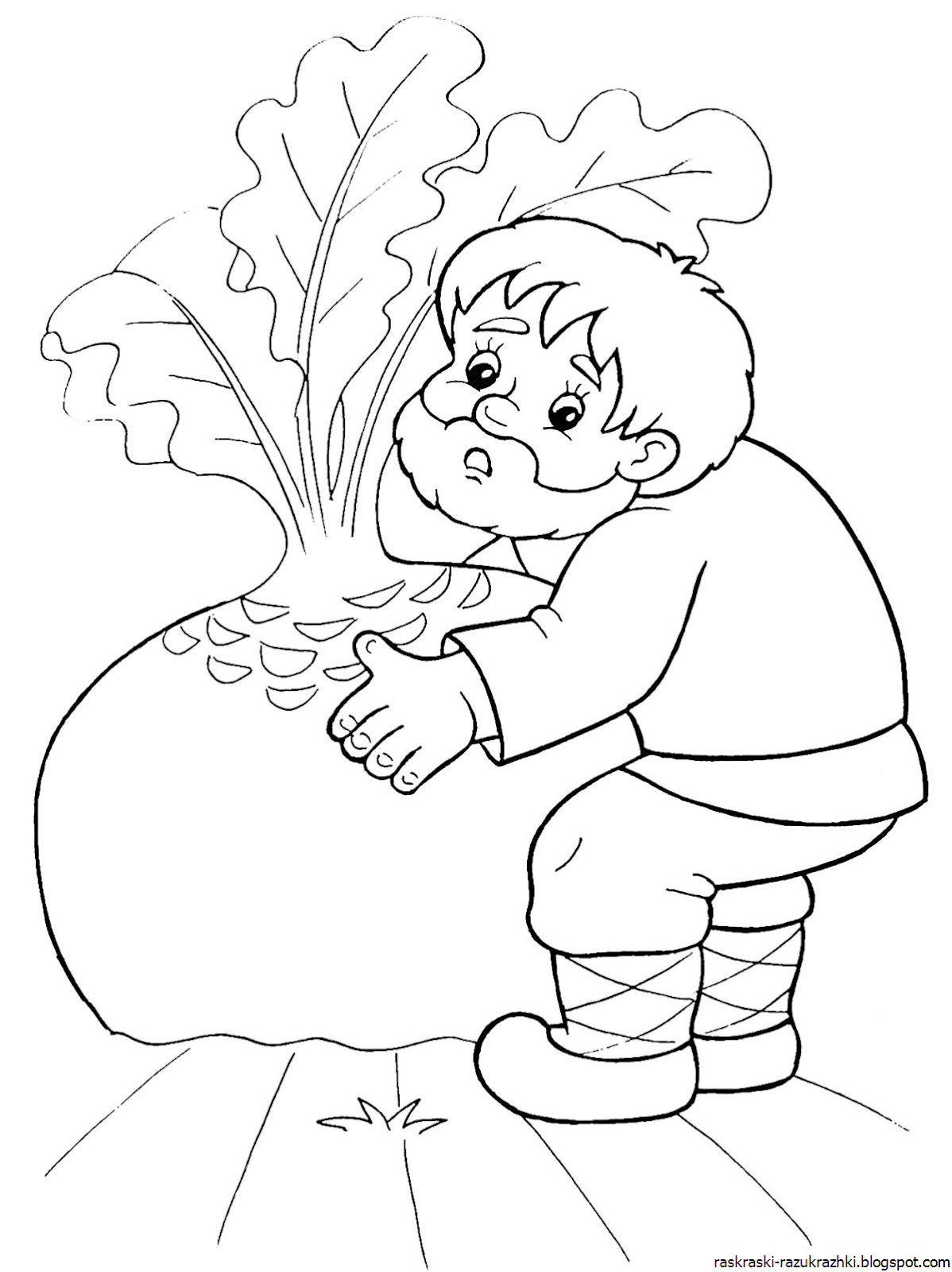 Раскраски для малышей героев сказки Репка