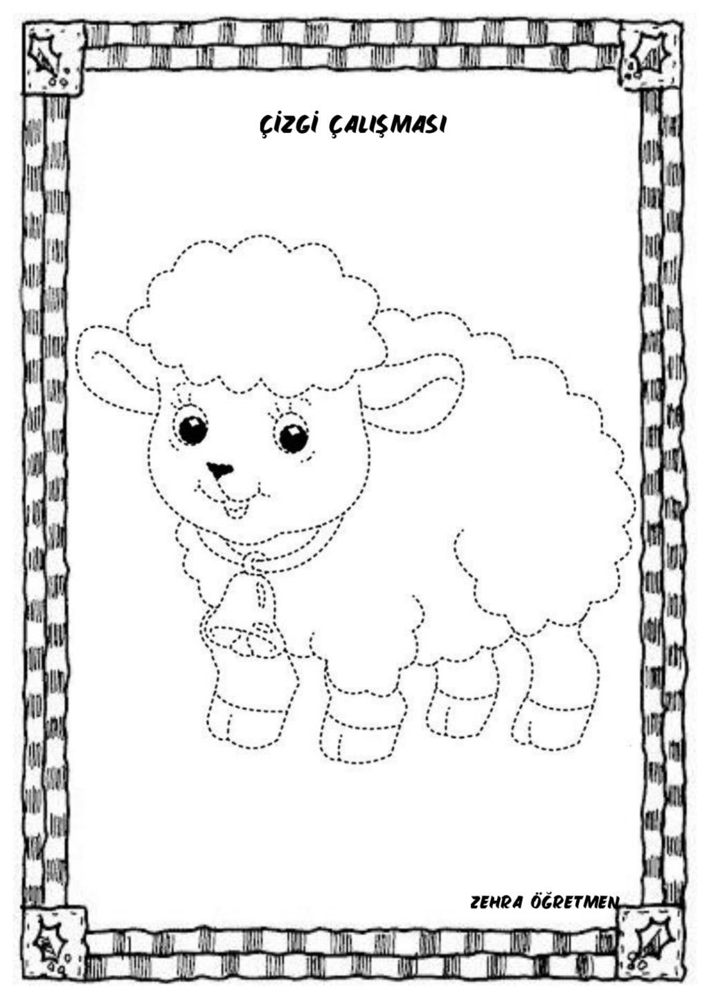 Овечка раскраска для детей