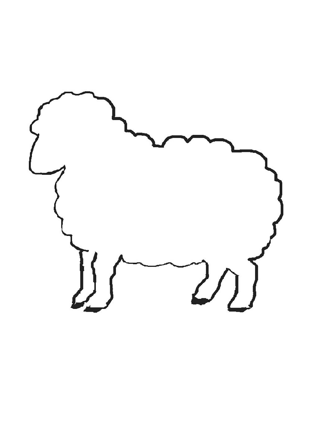Овечка трафарет