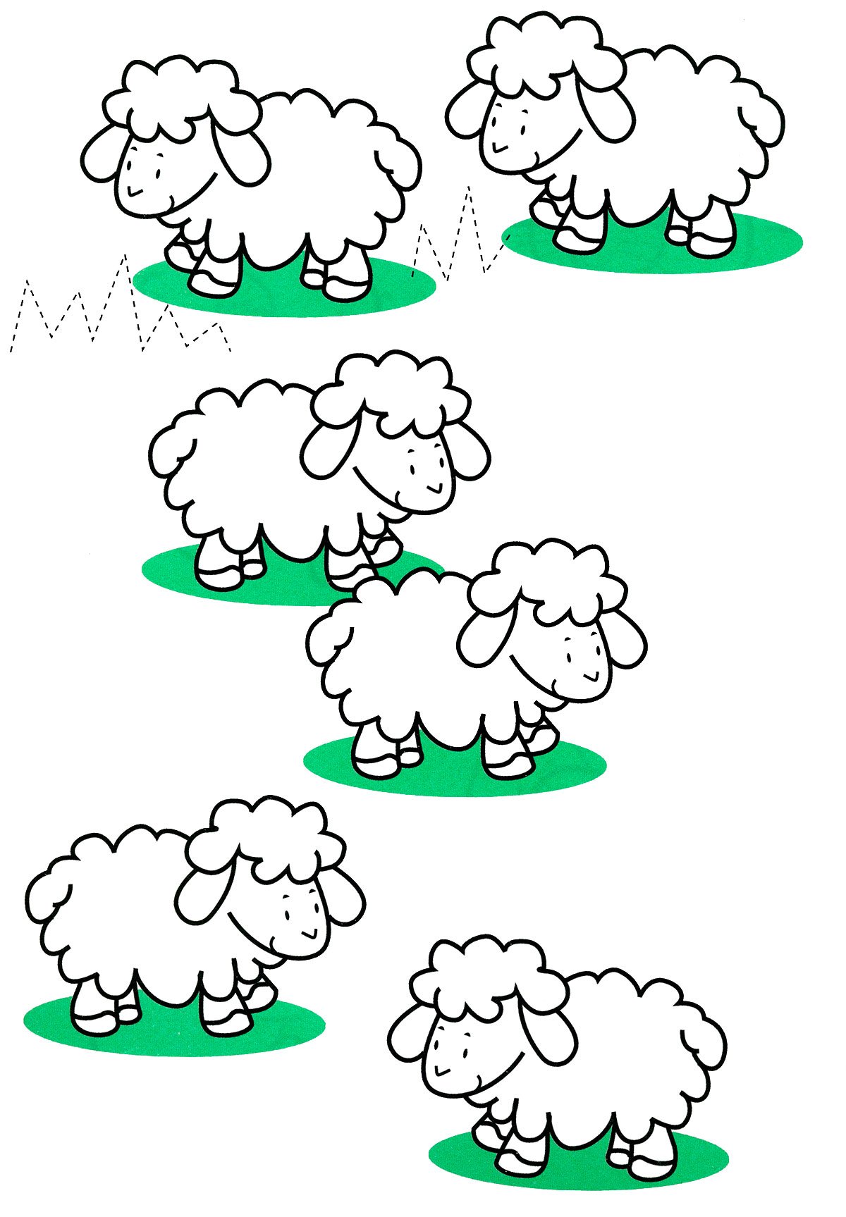 Овечка раскраска для детей