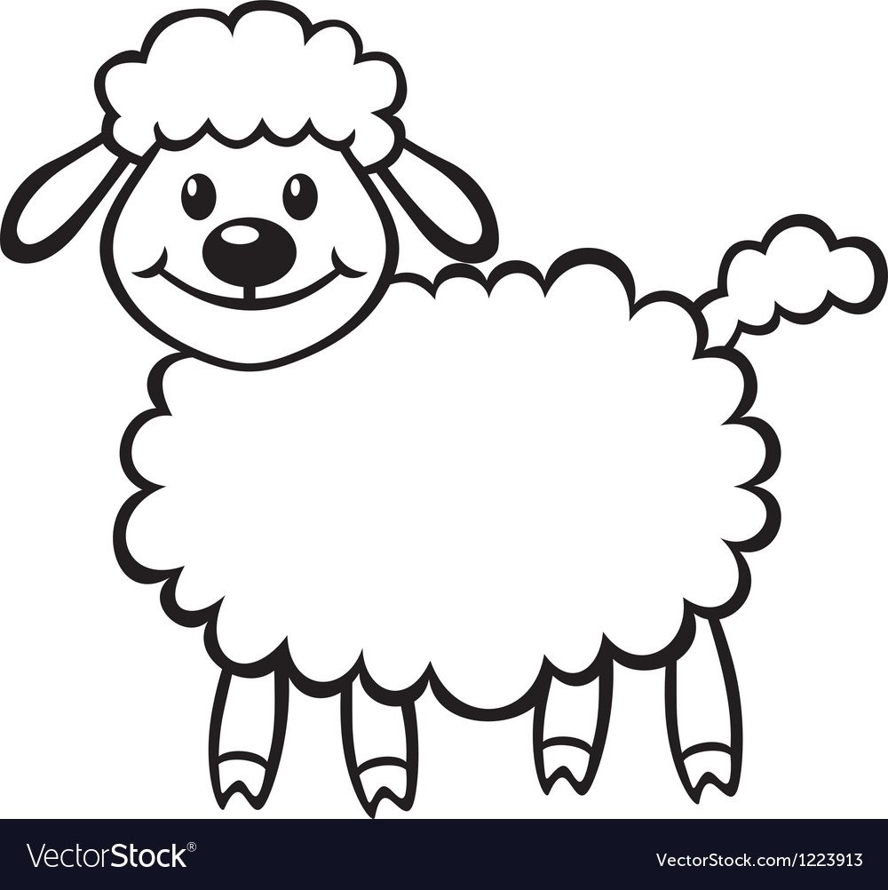 Силуэт овечки для детей