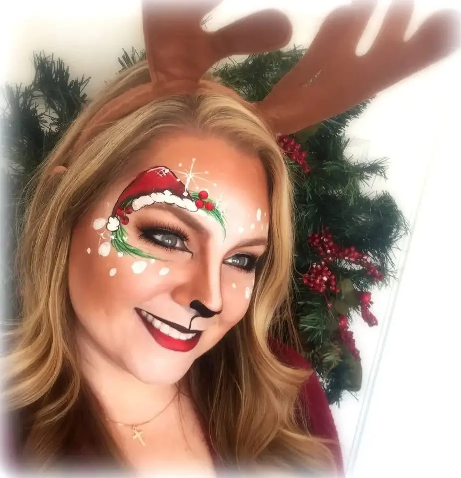Новогодний грим на лицо