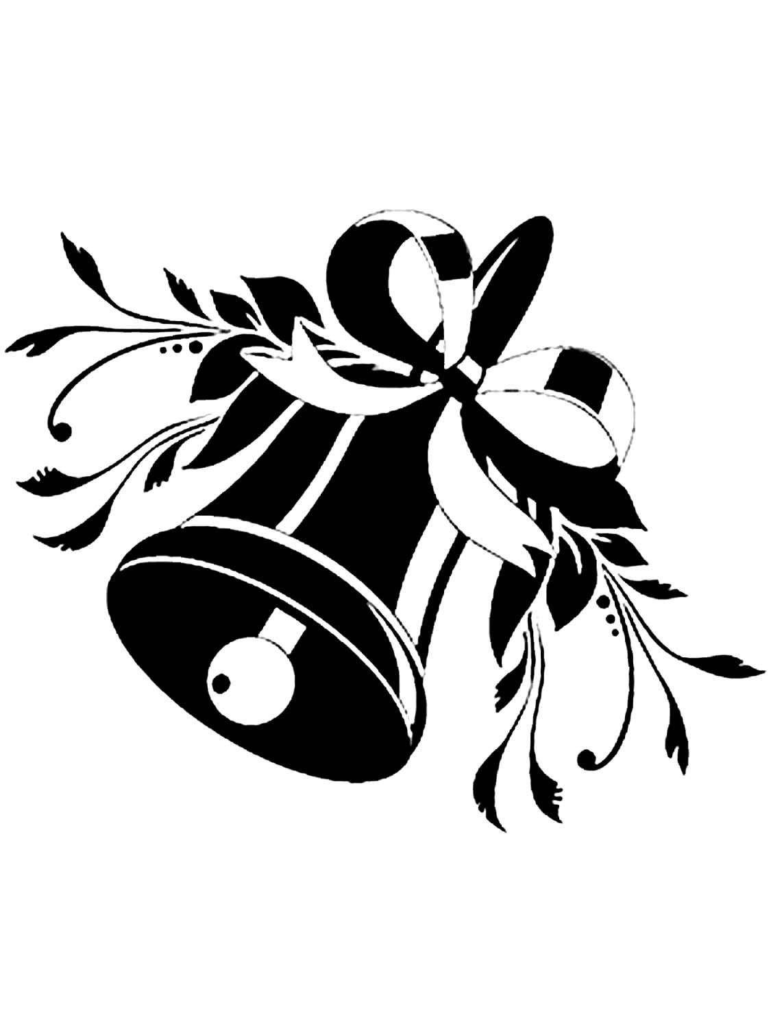 Колокольчик школьный черно белый