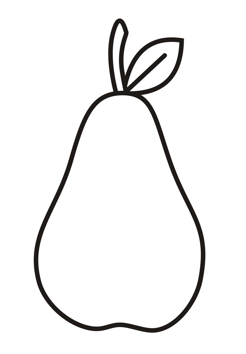 Груша раскраска