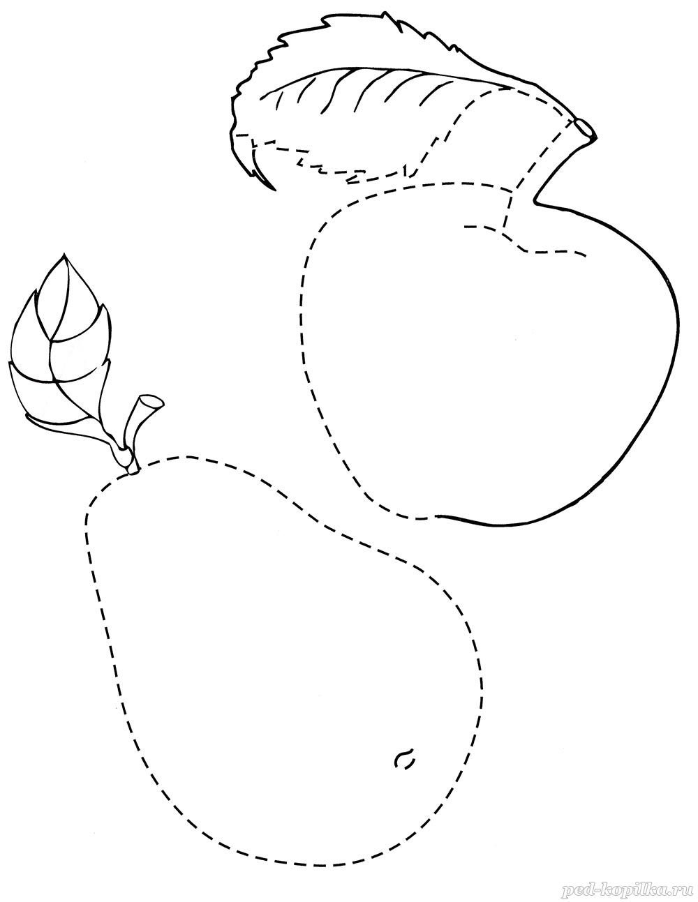 Груши для вырезания цветные