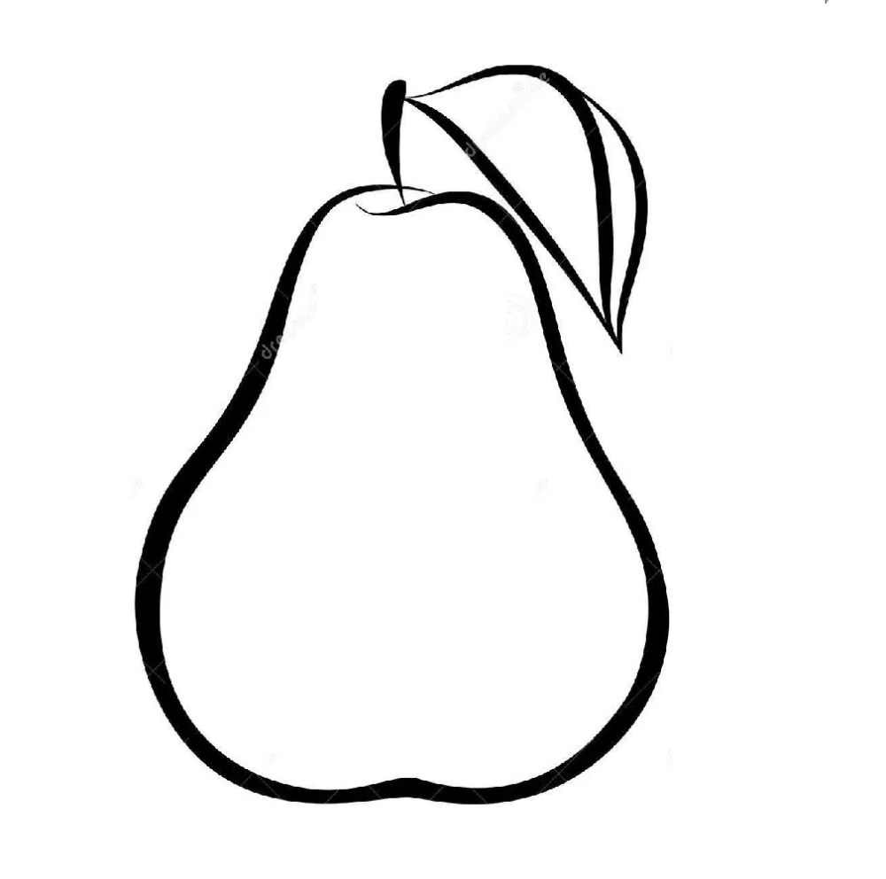Груша раскраска