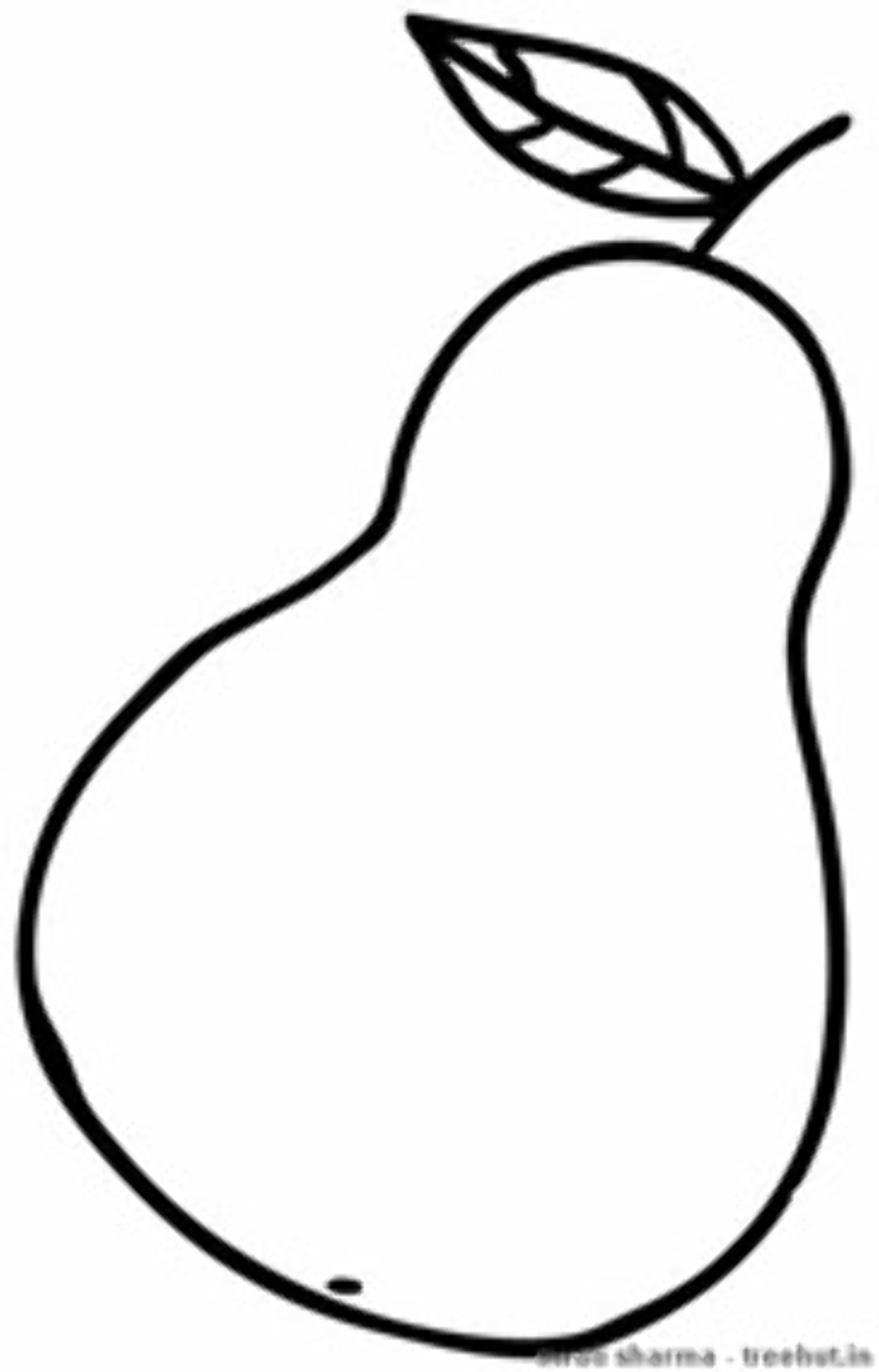 Груша раскраска