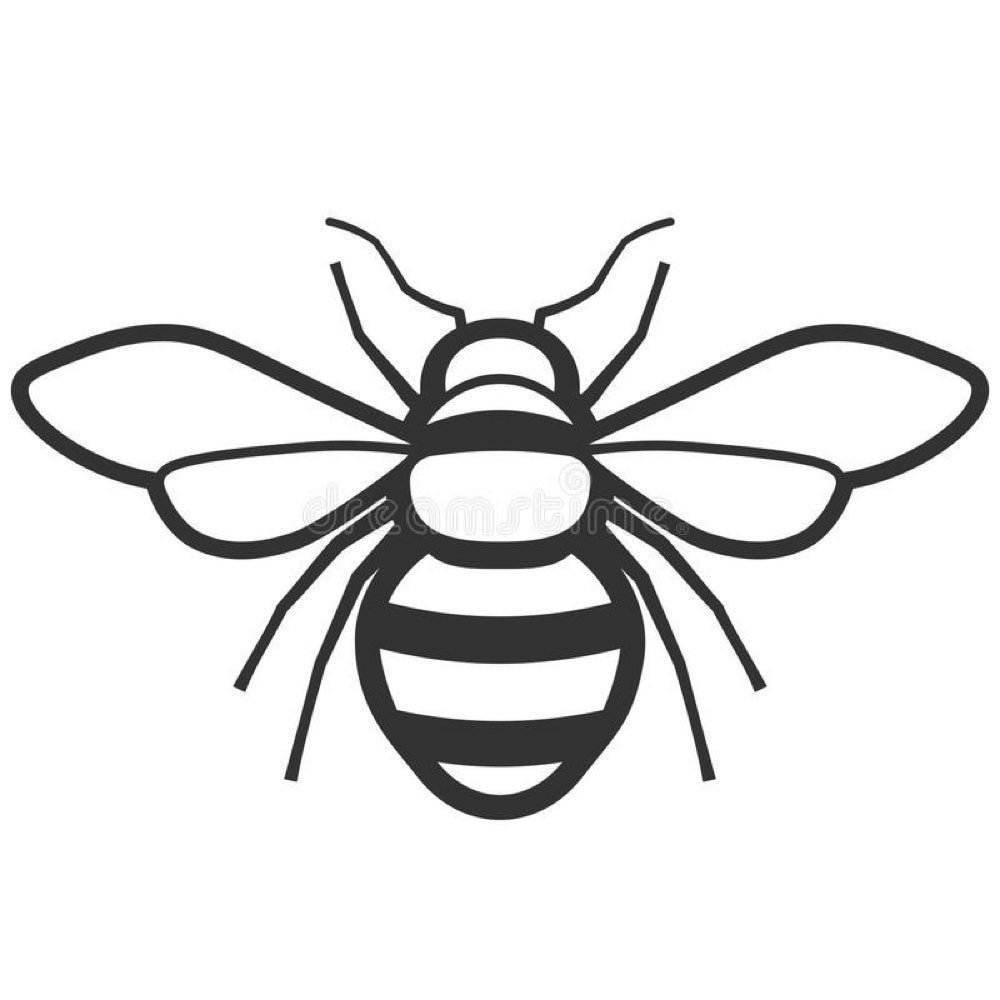 Трафарет пчелы для торта