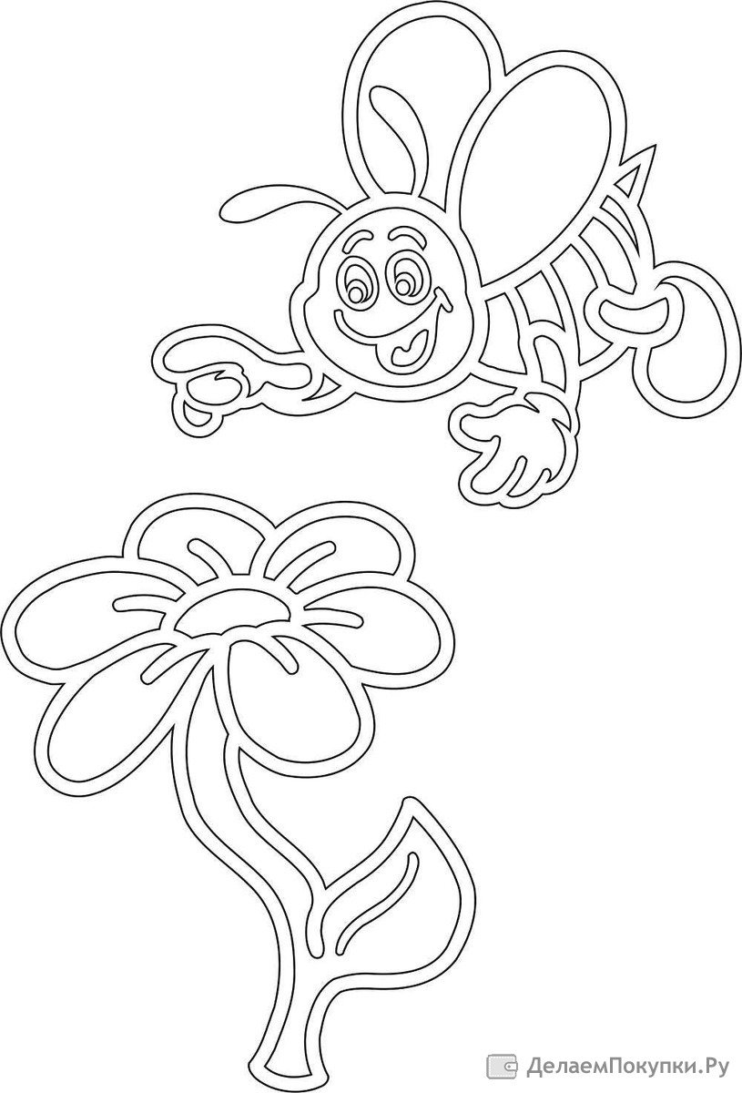 Трафарет пчелы